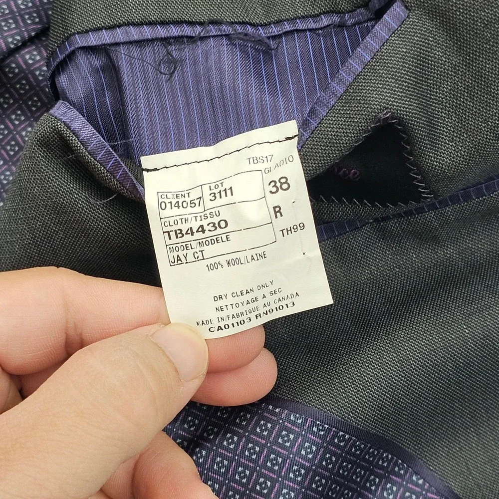 Ted Baker Endurance Blazer Mens 36S Charcoal Grey 100% Wool Jay CT‎ Suit Jacket